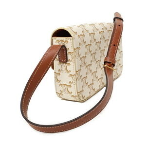 Celine Canvas Claude Shoulder Triomphe Bag